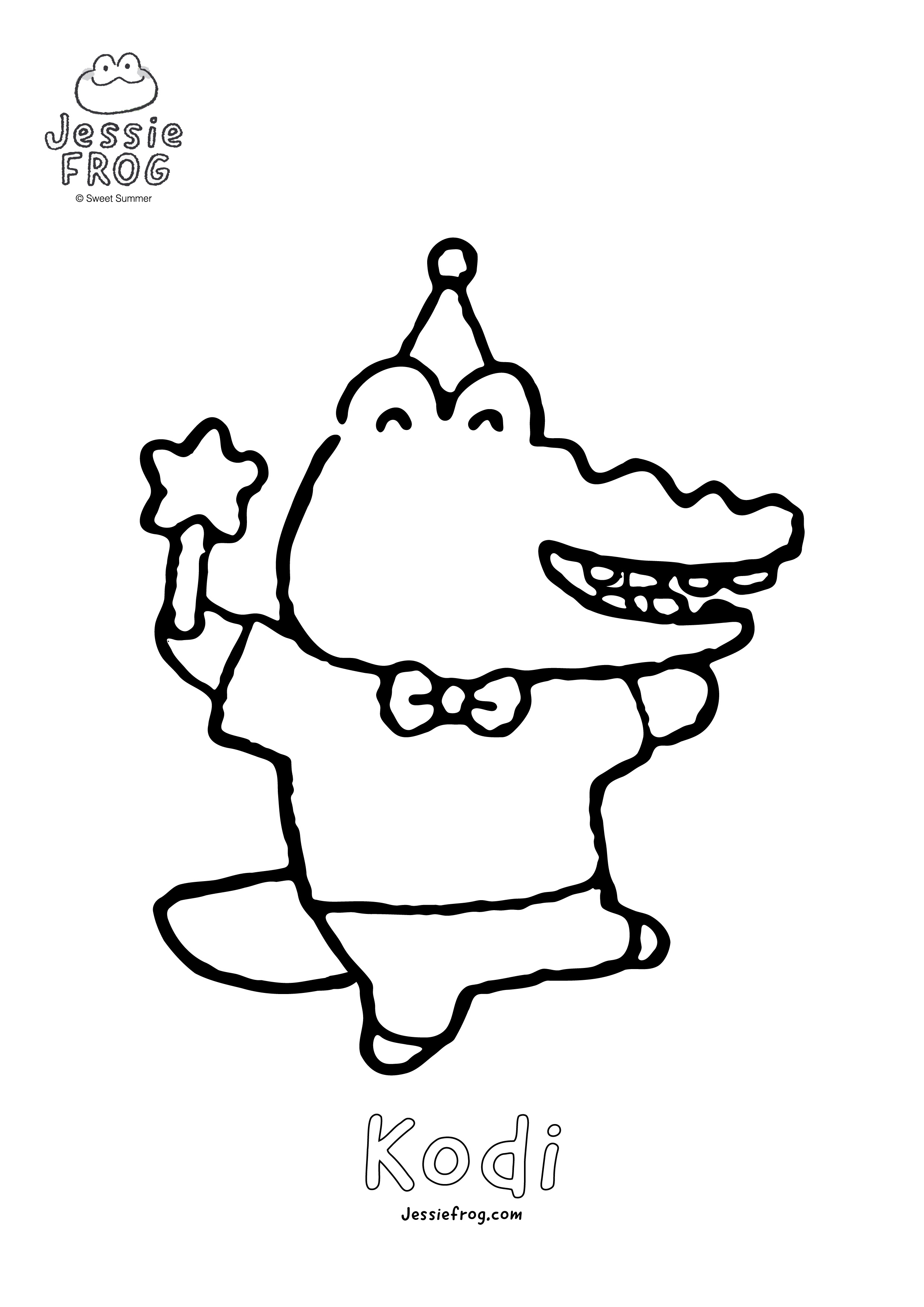 ระบายสีคริสต์มาส สำหรับเด็ก | Christmas coloring pages for kids Jessie Frog Kodi