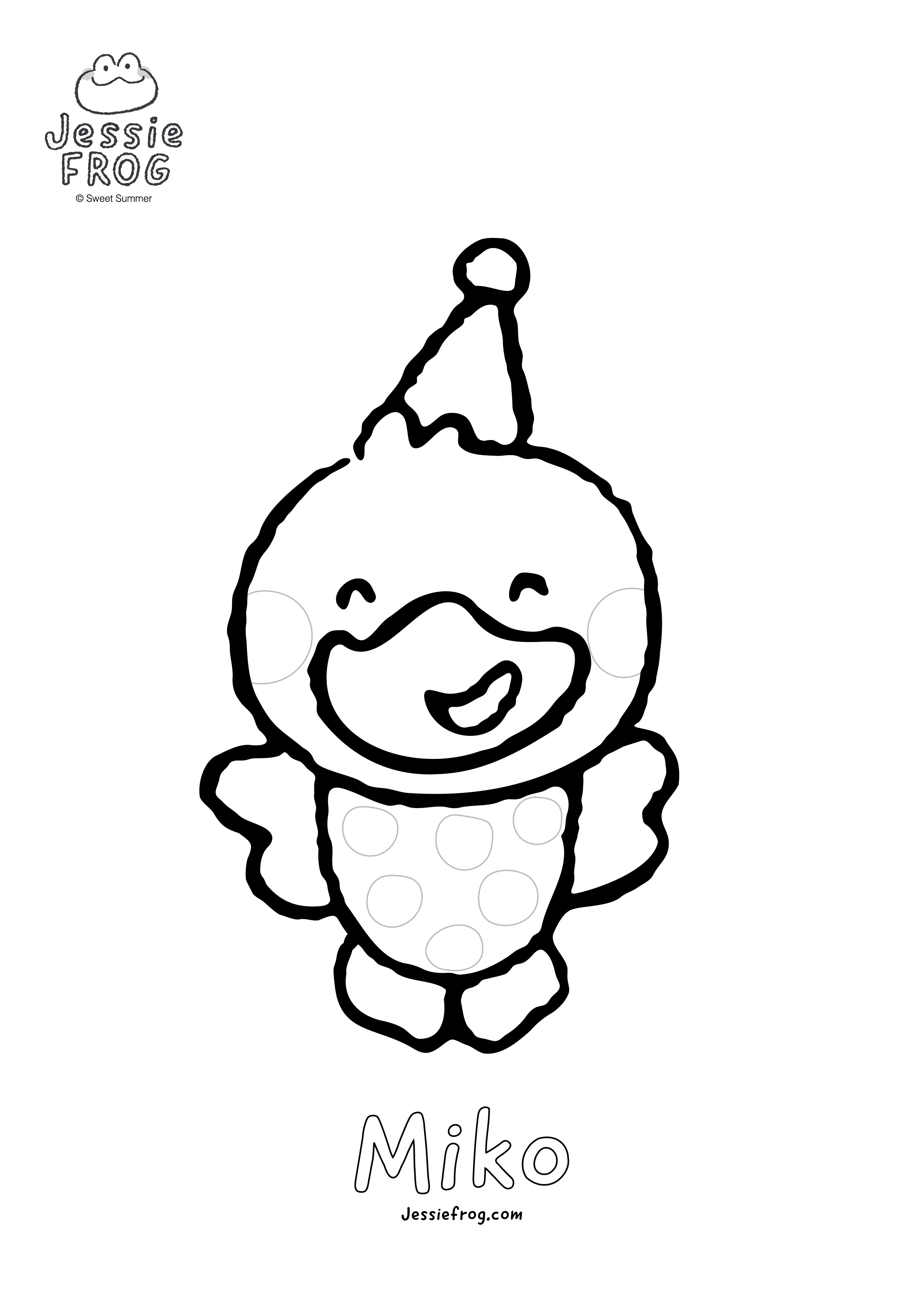 ระบายสีคริสต์มาส สำหรับเด็ก | Christmas coloring pages for kids Jessie Frog Miko