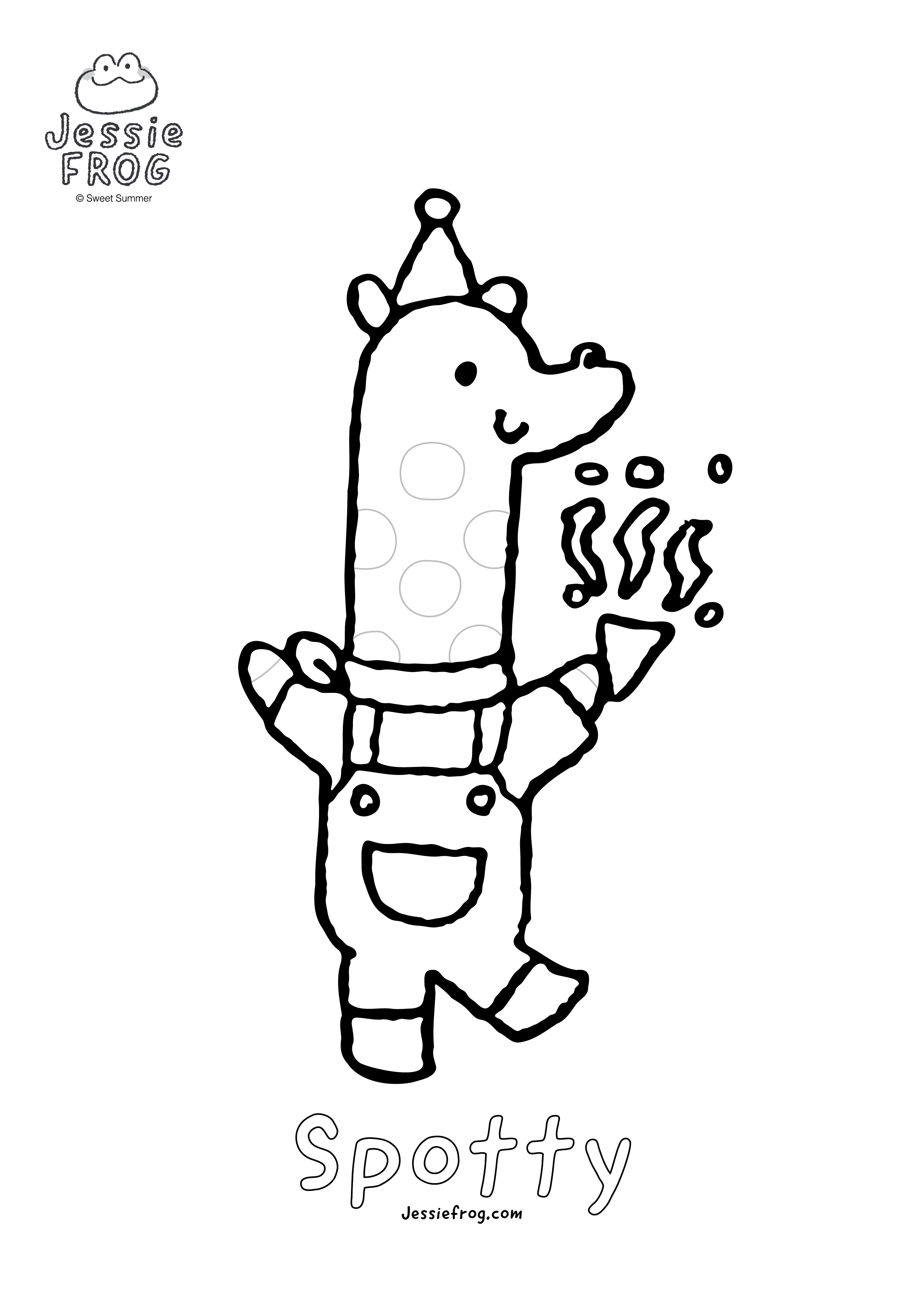 ระบายสีคริสต์มาส สำหรับเด็ก | Christmas coloring pages for kids Jessie Frog Spotty